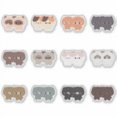 Sticker Couple chat mignon (Devant)