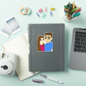 Sticker couple Chibi (Couverture iPad)