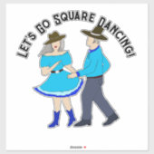 Sticker Couple dansant carré (Feuille)