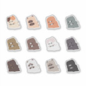 Sticker Couple de chats (Devant)