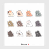 Sticker Couple de chats (Feuille)