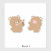 Sticker Couple de l'ours (Feuille)