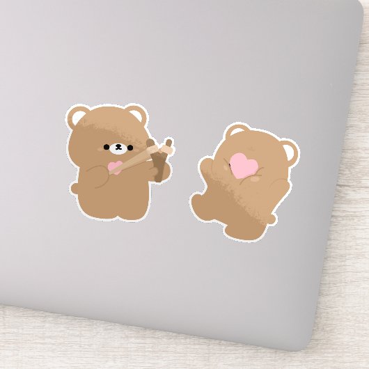 Sticker Couple de l'ours (Détail)