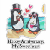 Sticker Couple de pingouin (Devant)