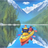 Sticker Couple en Kayak | Thème Kayaking (Devant)