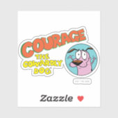 Sticker Courage du chien lâché | Afficher le logo (Feuille)