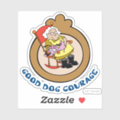 Sticker Courage du chien lâché | Good Dog Courage (Feuille)