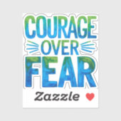 Sticker Courage sur la peur (Feuille)