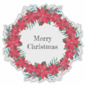 Sticker Courbe rouge Poinsettia (Devant)