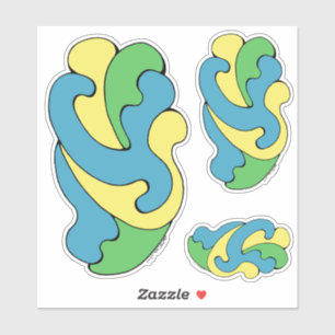 Sticker Courbes d'insertion (Jaune, Bleu, Vert)