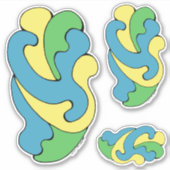 Sticker Courbes d'insertion (Jaune, Bleu, Vert) (Devant)