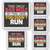 Sticker Coureur - Drôle Mille Mille À Courir Citation (Devant)