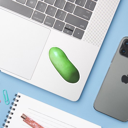 Sticker Courge verte (Melon d'hiver) (Ordinateur portable avec iPhone)