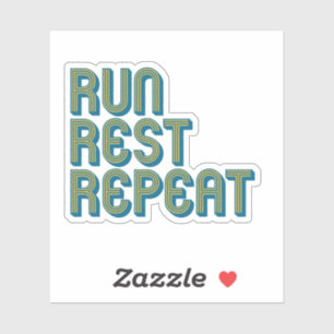 Sticker Courir Repos Répéter