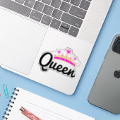 Sticker Couronne (Ordinateur portable avec iPhone)