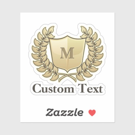 Sticker Couronne avec bouclier (Feuille)