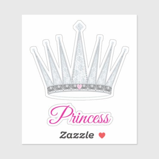 Sticker Couronne avec faux diamants (Feuille)