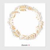 Sticker Couronne Brown rustique (Feuille)