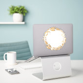 Sticker Couronne Brown rustique (Ordinateur portable sur le bureau)