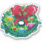 Sticker Couronne colorée de l'Avent (Devant)