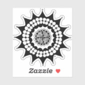 Sticker Couronne de fleurs Zen Mandala (Feuille)