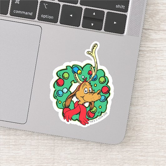 Sticker Couronne de Noël de Grinch | Max (Détail)
