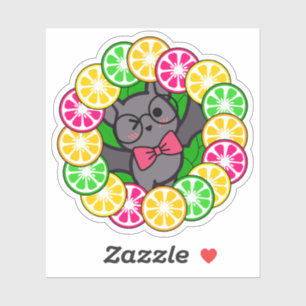 Sticker Couronne de pamplemousses roses et d'agrumes de ch