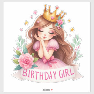 Sticker Couronne de princesse d'anniversaire