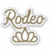 Sticker Couronne de Tiare de Reine de Rodéo Country Wester (Recto)