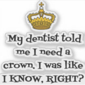 STICKER COURONNE DENTISTE (Devant)
