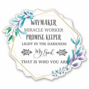 Sticker Couronne florale bleue chrétienne