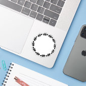 Sticker Couronne noire rustique (Ordinateur portable avec iPhone)