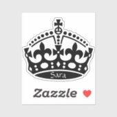 Sticker Couronne personnalisée (Feuille)