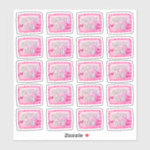 Sticker Courrier rose Postage Mignonne (Feuille)