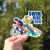 Sticker Course à vélo de natation - pour les athlètes de t