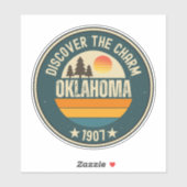Sticker Course de terres de l'Oklahoma - Cadeau d'histoire (Feuille)