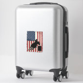 Sticker Course de tonneaux Drapeau américain Conception ve (Sur valise)