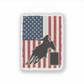 Sticker Course de tonneaux Drapeau américain Conception ve (Devant)