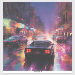Sticker Course dynamique Cityscape