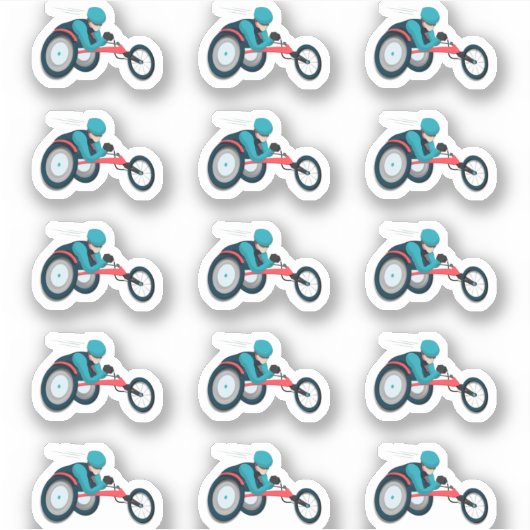 Sticker Course en fauteuil roulant (Devant)