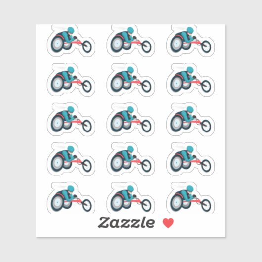 Sticker Course en fauteuil roulant (Feuille)