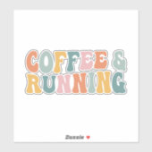 Sticker Course et café (Feuille)