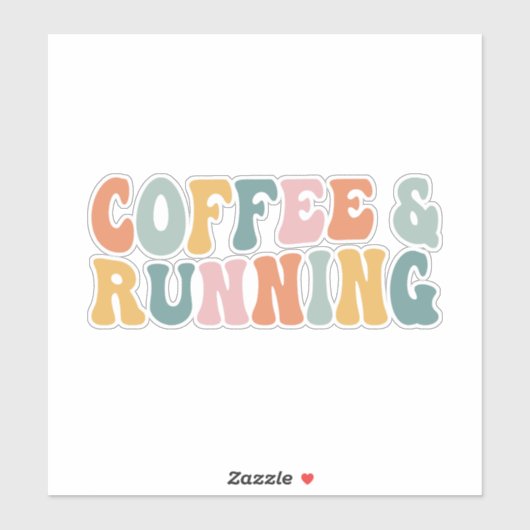 Sticker Course et café (Feuille)