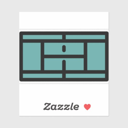 Sticker court de tennis (Feuille)