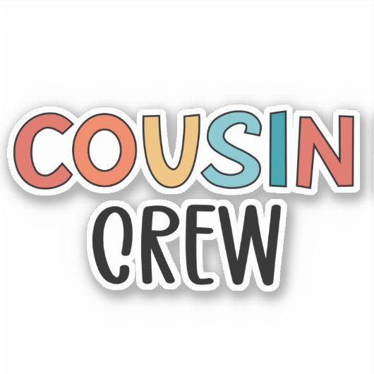 Sticker Cousin Crew Matching Cousins Cute Cadeau (Devant)