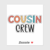 Sticker Cousin Crew Matching Cousins Cute Cadeau (Feuille)
