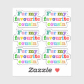 Sticker Cousin favori (Feuille)