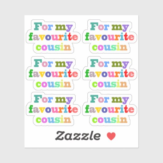 Sticker Cousin favori (Feuille)