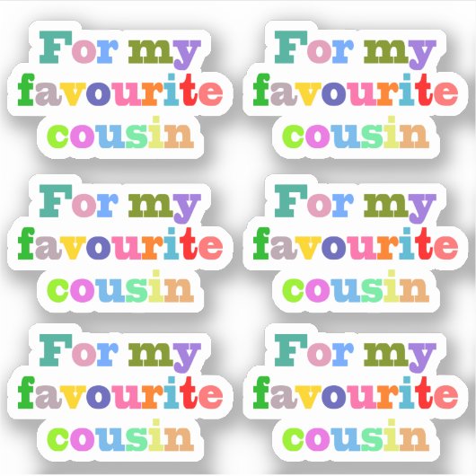 Sticker Cousin favori (Devant)