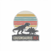 Sticker Cousinsaurus Rex Funny Dinosaur Vintage Shirt Desi (Devant)